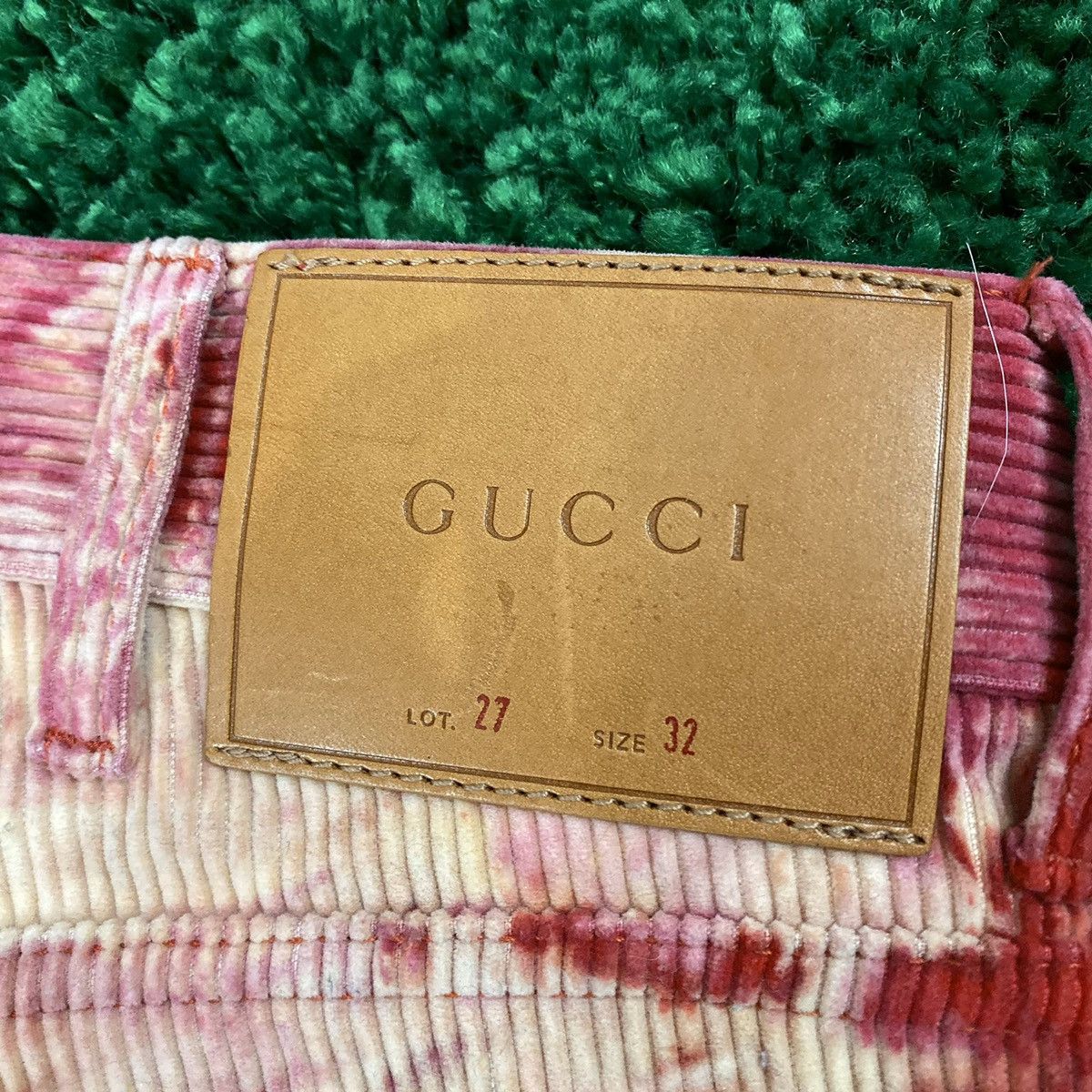 Gucci Gucci Bleached Tie-dye Corduroy Velvet Pants Size US 32 / EU 48 - 10 Thumbnail