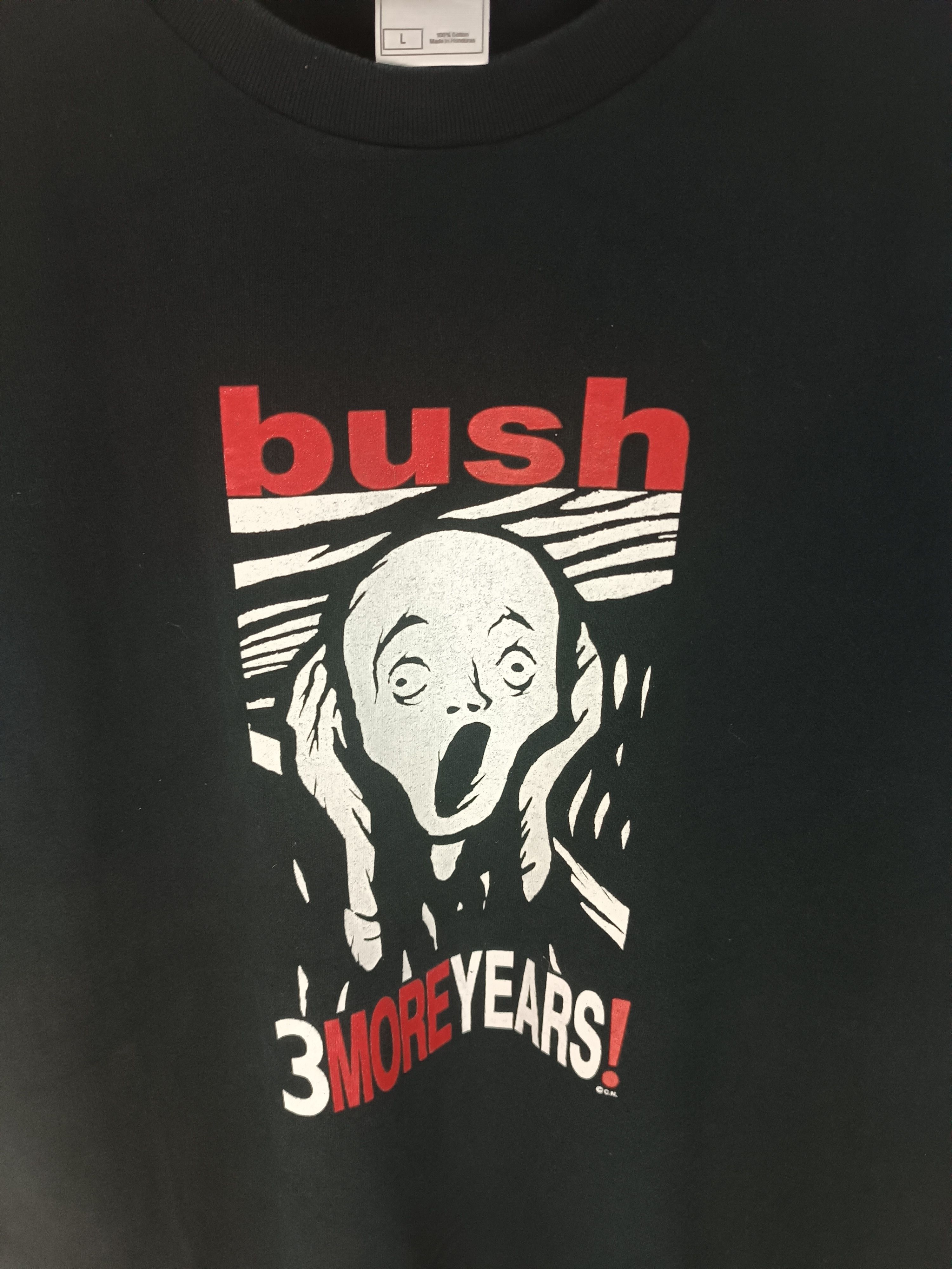 Vintage VINTAGE '04 BUSH "3 MORE YEARS" (the scream - edvard munch) Size US L / EU 52-54 / 3 - 5 Thumbnail