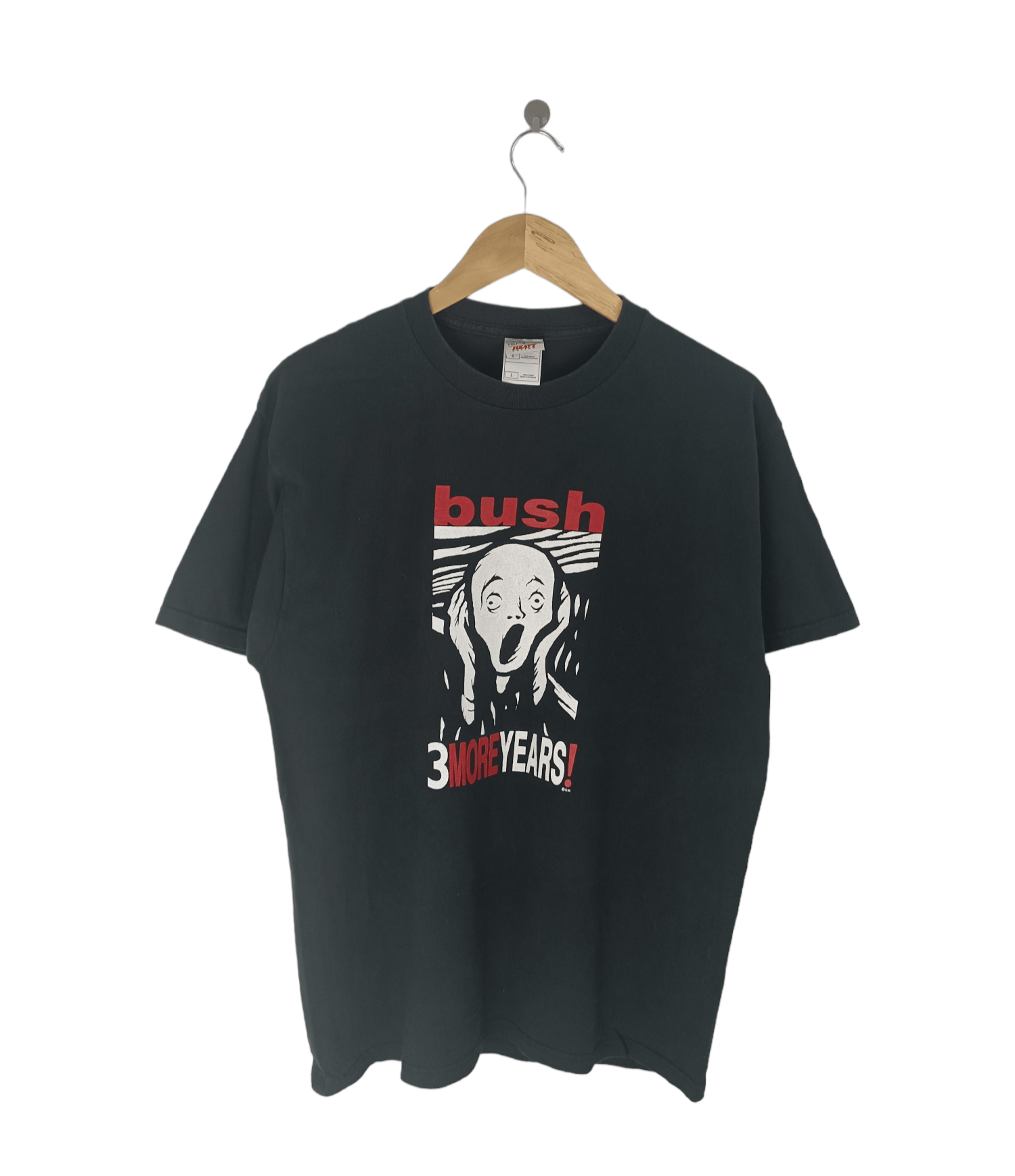 Vintage VINTAGE '04 BUSH "3 MORE YEARS" (the scream - edvard munch) Size US L / EU 52-54 / 3 - 1 Thumbnail