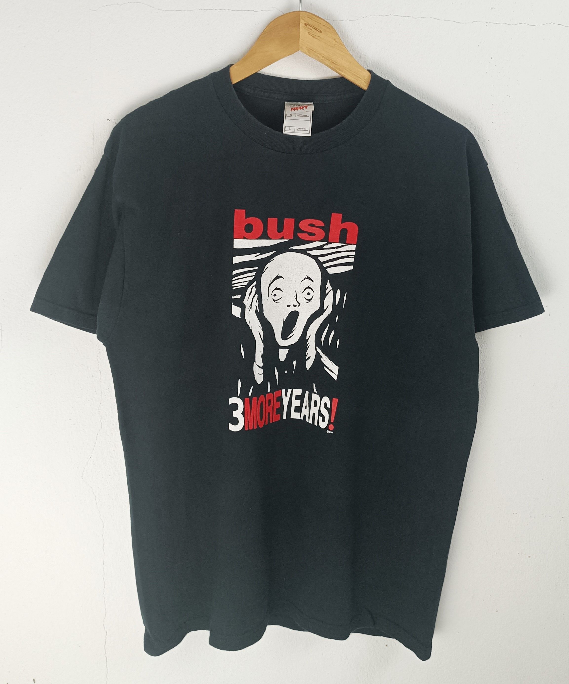Vintage VINTAGE '04 BUSH "3 MORE YEARS" (the scream - edvard munch) Size US L / EU 52-54 / 3 - 3 Thumbnail