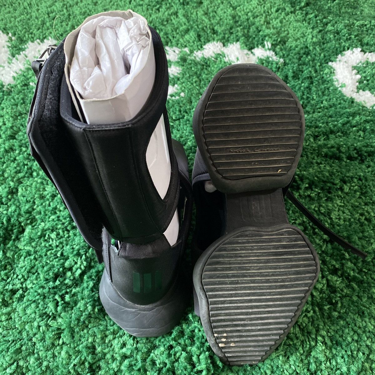 Adidas × Rick Owens Rick Owens x Cargo Sandal Black | Black | White Size US 6 / EU 39 - 10 Thumbnail