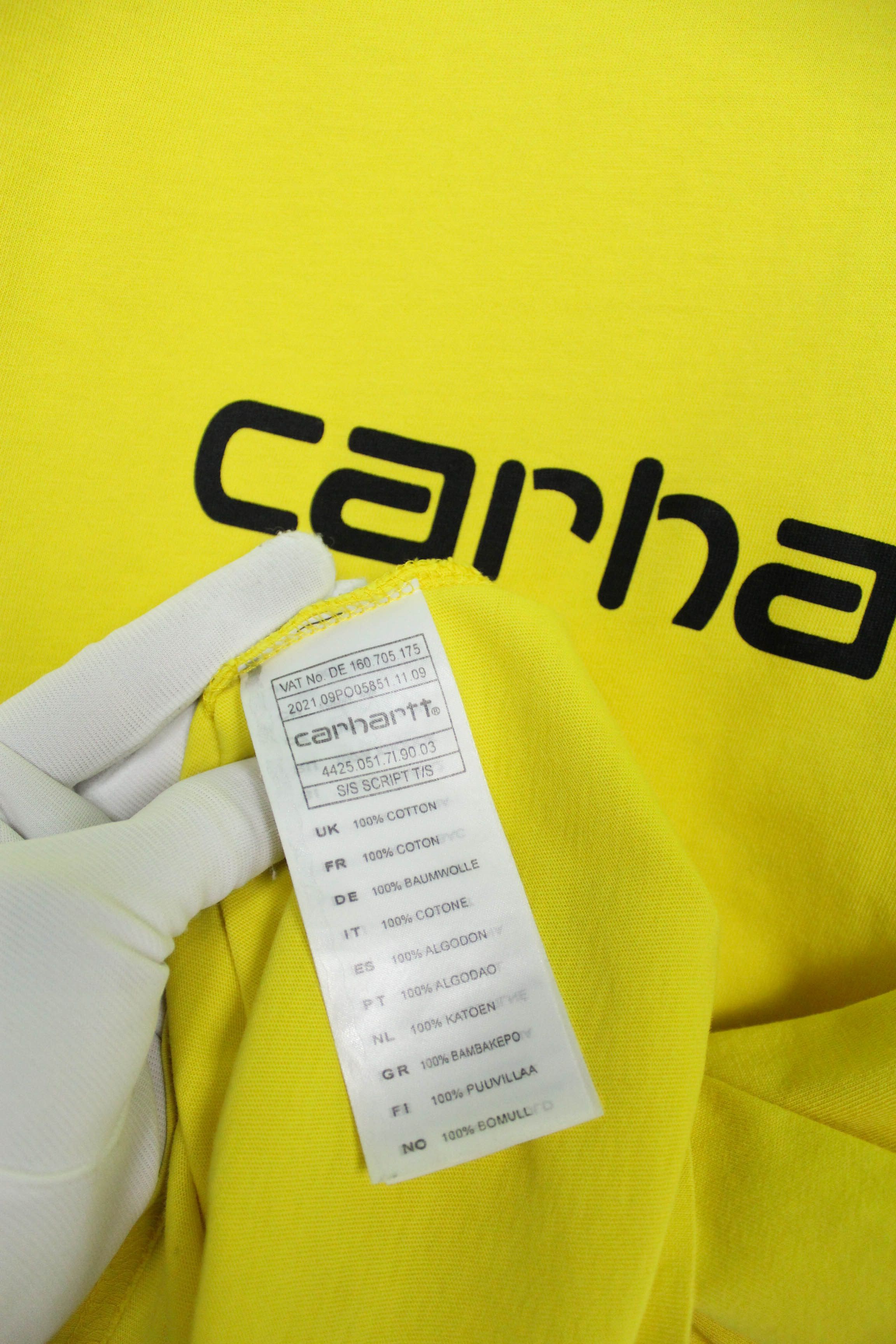 Carhartt Carhartt Yellow S/S Script Chest Logo T-shirt Size M Size US M / EU 48-50 / 2 - 8 Thumbnail