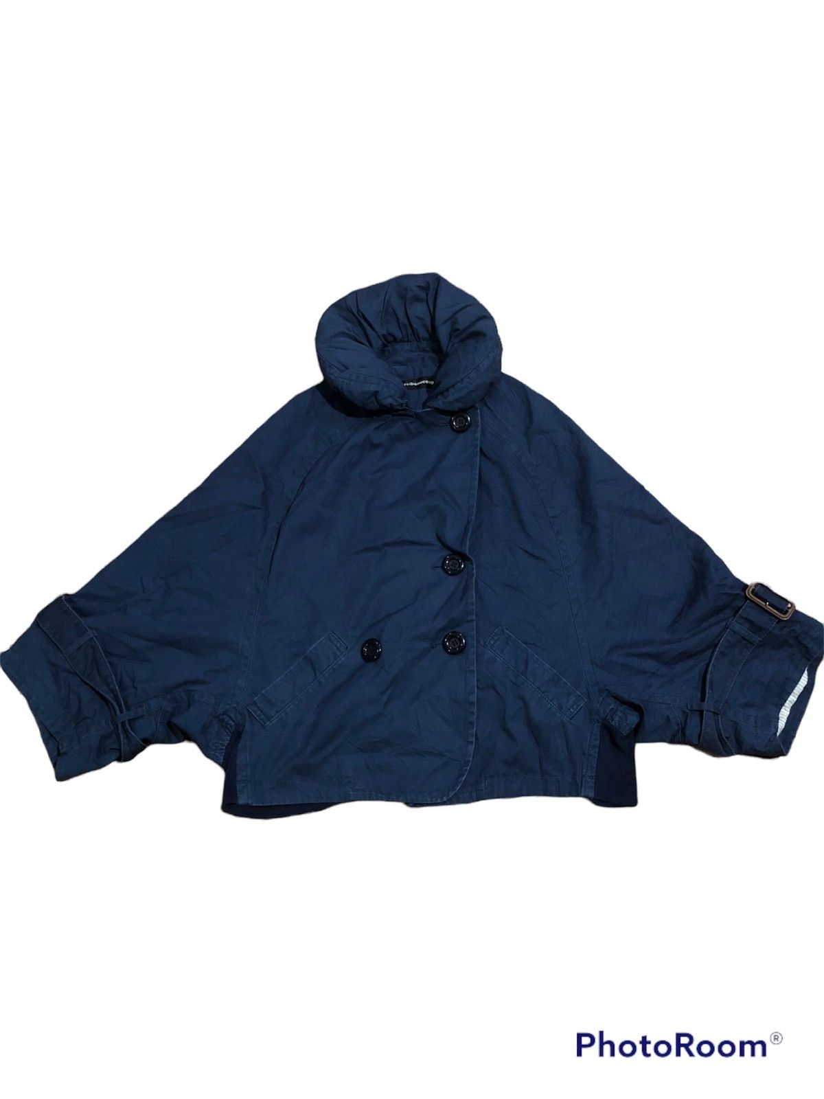 image of Avant Garde x Issey Miyake Mercibeaucop Jacket in Dark Blue, Men's (Size Medium)
