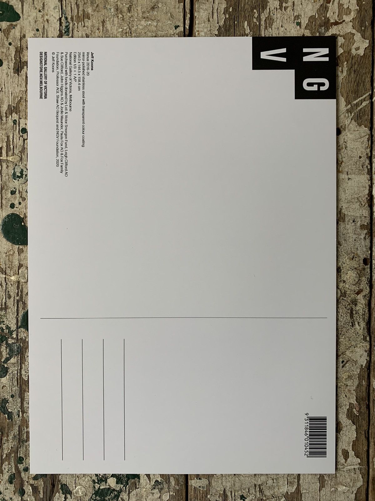 Other JEFF KOONS X NGV LENTICULAR POSTCARD - VENUS Size ONE SIZE - 2 Thumbnail