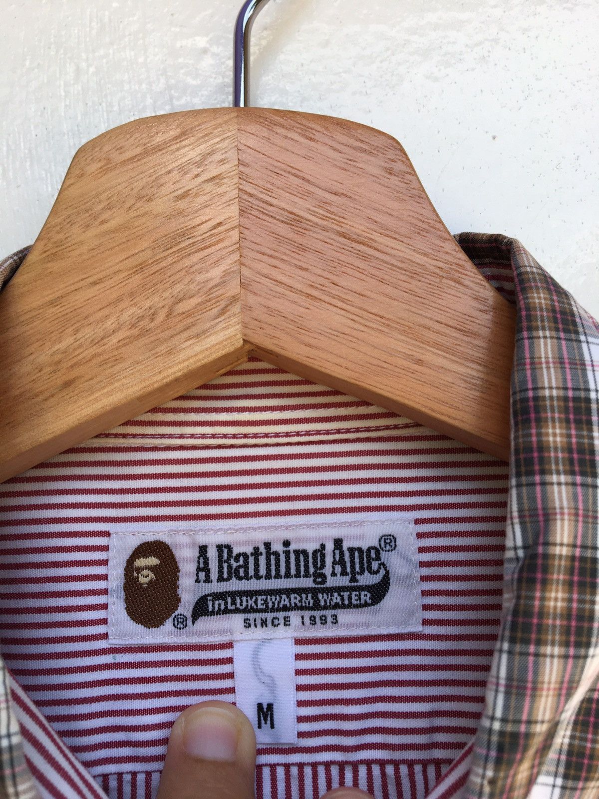 Bape One Point Striped BD Shirt Size US M / EU 48-50 / 2 - 6 Thumbnail
