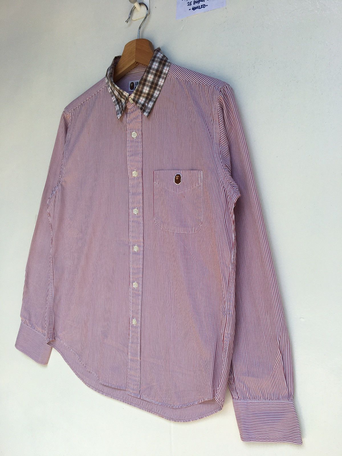 Bape One Point Striped BD Shirt Size US M / EU 48-50 / 2 - 3 Thumbnail