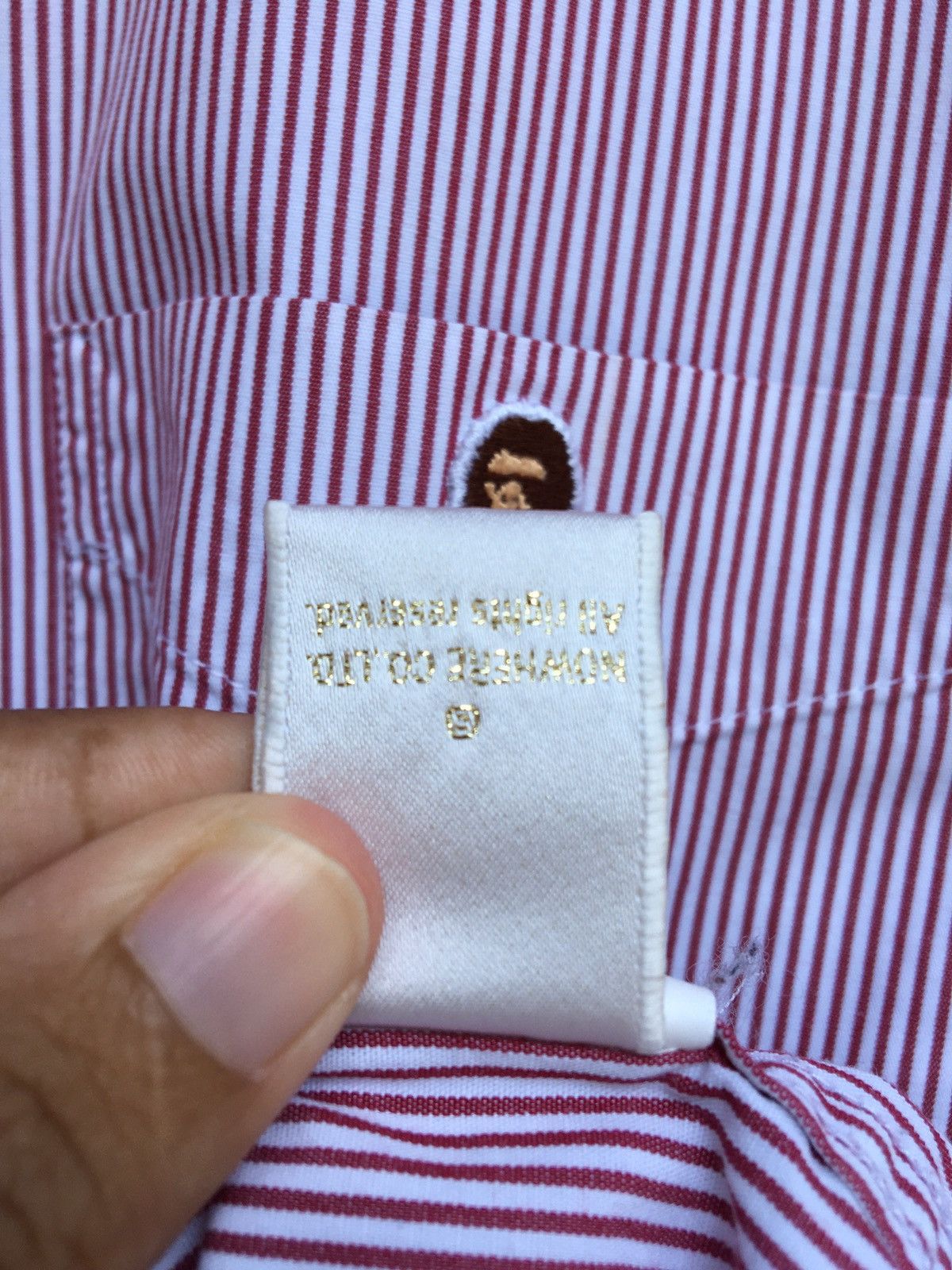 Bape One Point Striped BD Shirt Size US M / EU 48-50 / 2 - 18 Thumbnail