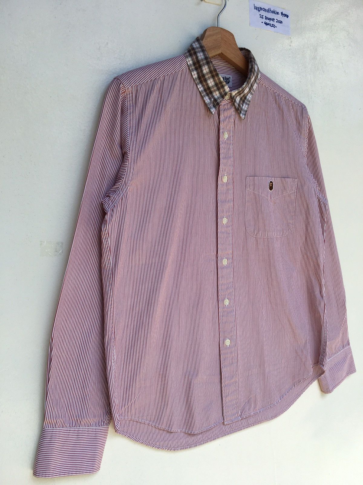 Bape One Point Striped BD Shirt Size US M / EU 48-50 / 2 - 2 Thumbnail