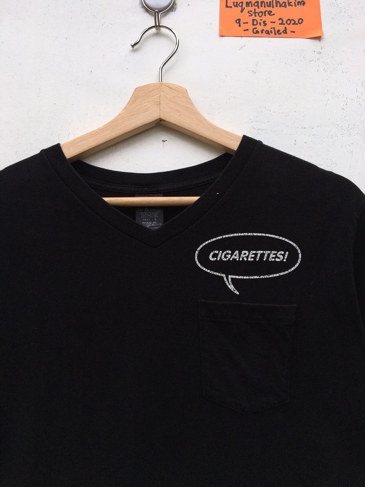 image of Number N Ine x Takahiromiyashita The Soloist Number (N)Ine Ss01 Cigarettes Tee! in Black (Size Medi