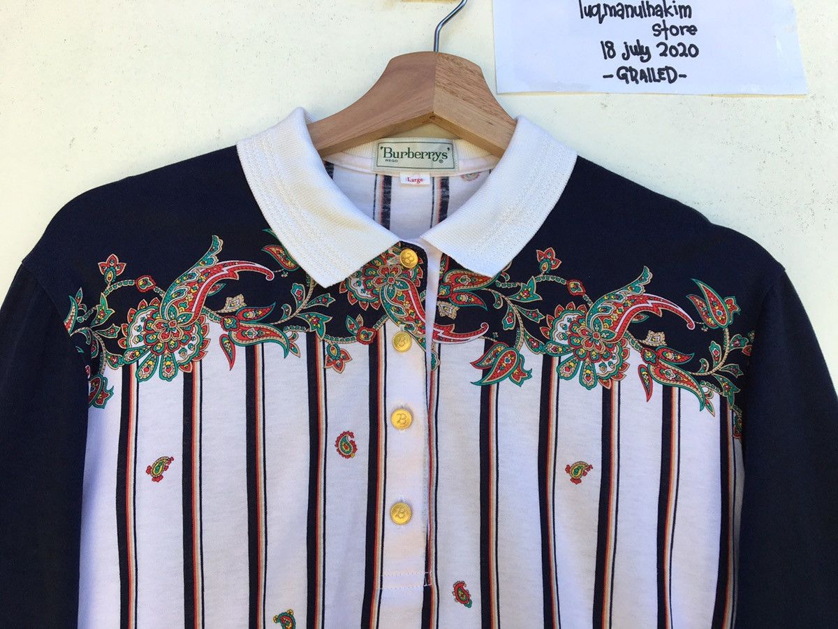 Burberry Vintage 90s Burberry Paisley Long-sleeve Shirt Size US S / EU 44-46 / 1 - 5 Thumbnail