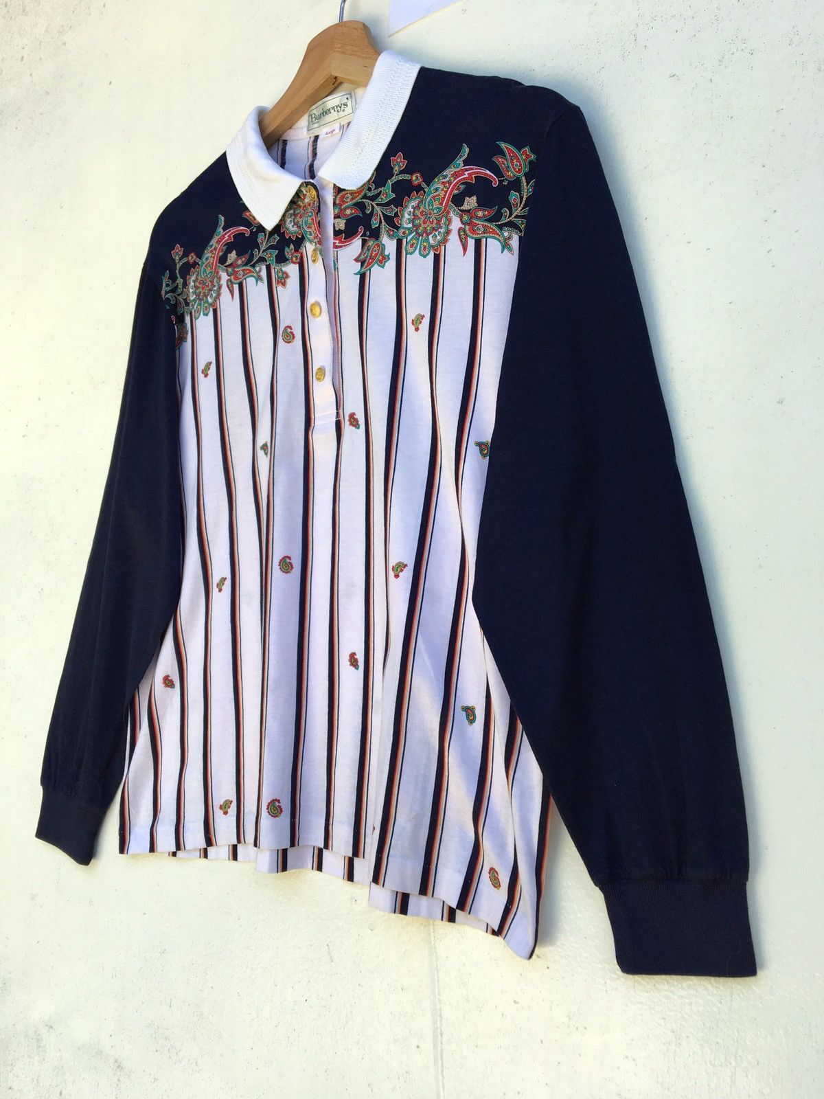 Burberry Vintage 90s Burberry Paisley Long-sleeve Shirt Size US S / EU 44-46 / 1 - 3 Thumbnail