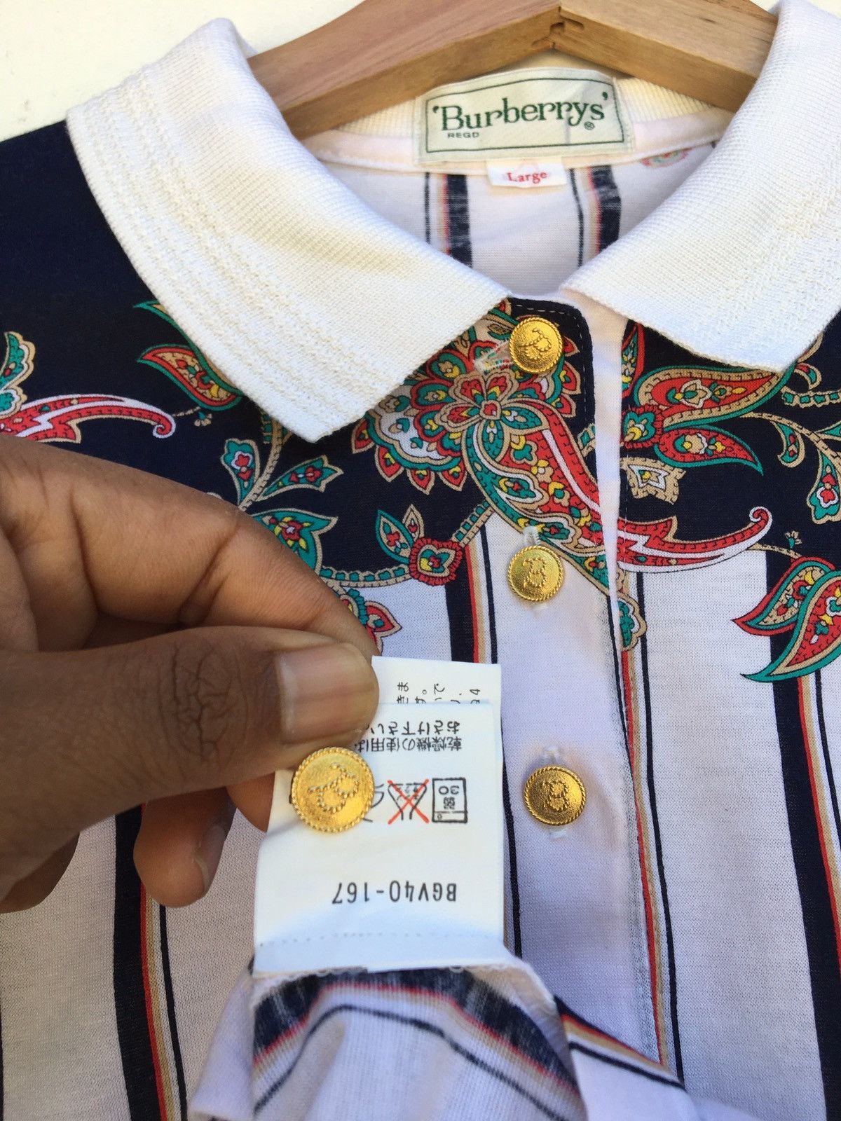 Burberry Vintage 90s Burberry Paisley Long-sleeve Shirt Size US S / EU 44-46 / 1 - 8 Thumbnail