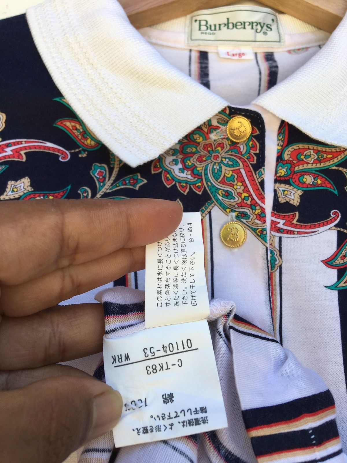 Burberry Vintage 90s Burberry Paisley Long-sleeve Shirt Size US S / EU 44-46 / 1 - 9 Thumbnail