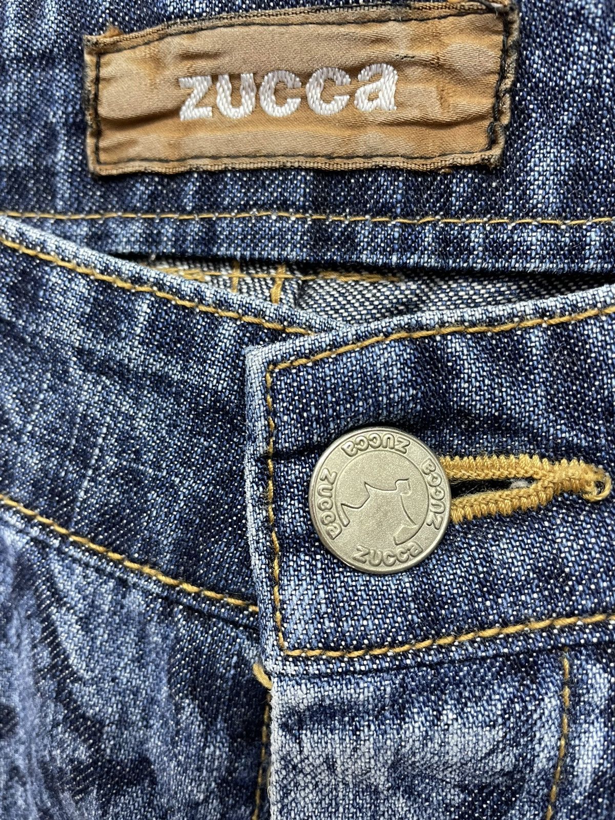 CABANE de ZUCCa 🔥ZUCCA Angel Half Wing Embroidery Full Print Paisley Denim Size US 28 / EU 44 - 4 Thumbnail