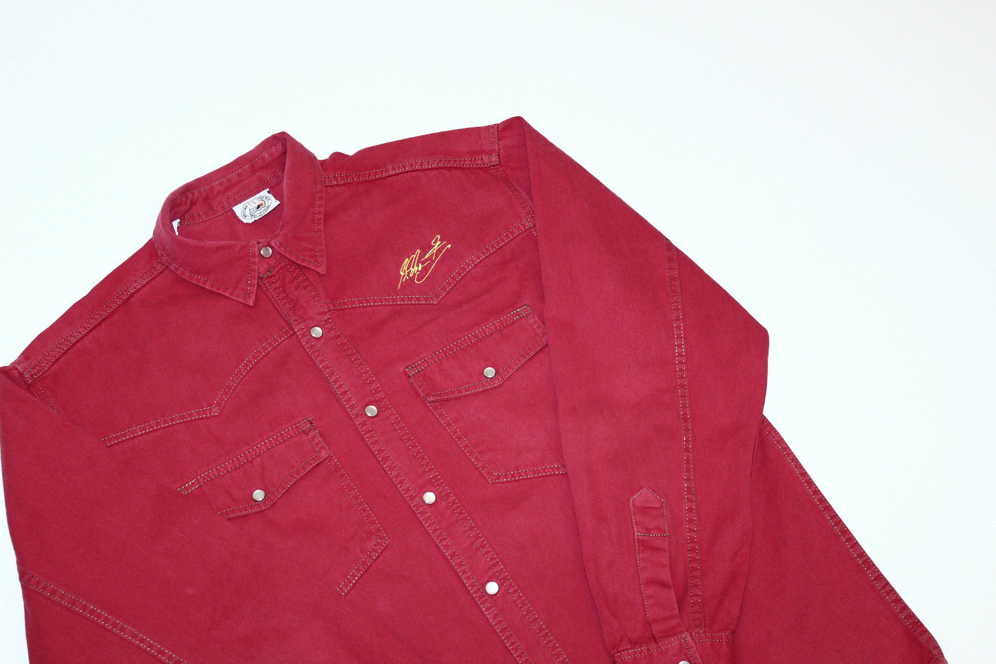 Ferrari 💥 Rare VTG 💥 M. Schumacher World Champion Denim Shirt Size US L / EU 52-54 / 3 - 6 Thumbnail