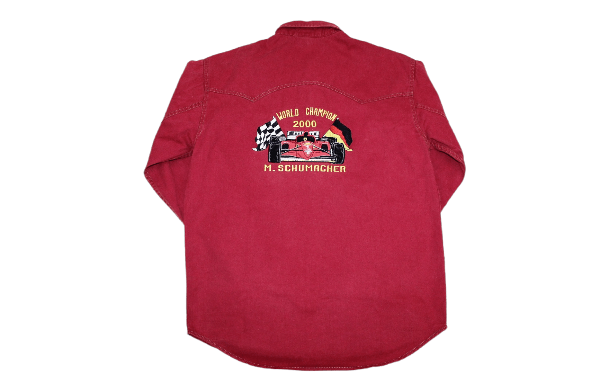 💥 Rare VTG 💥 M. Schumacher World Champion Denim Shirt