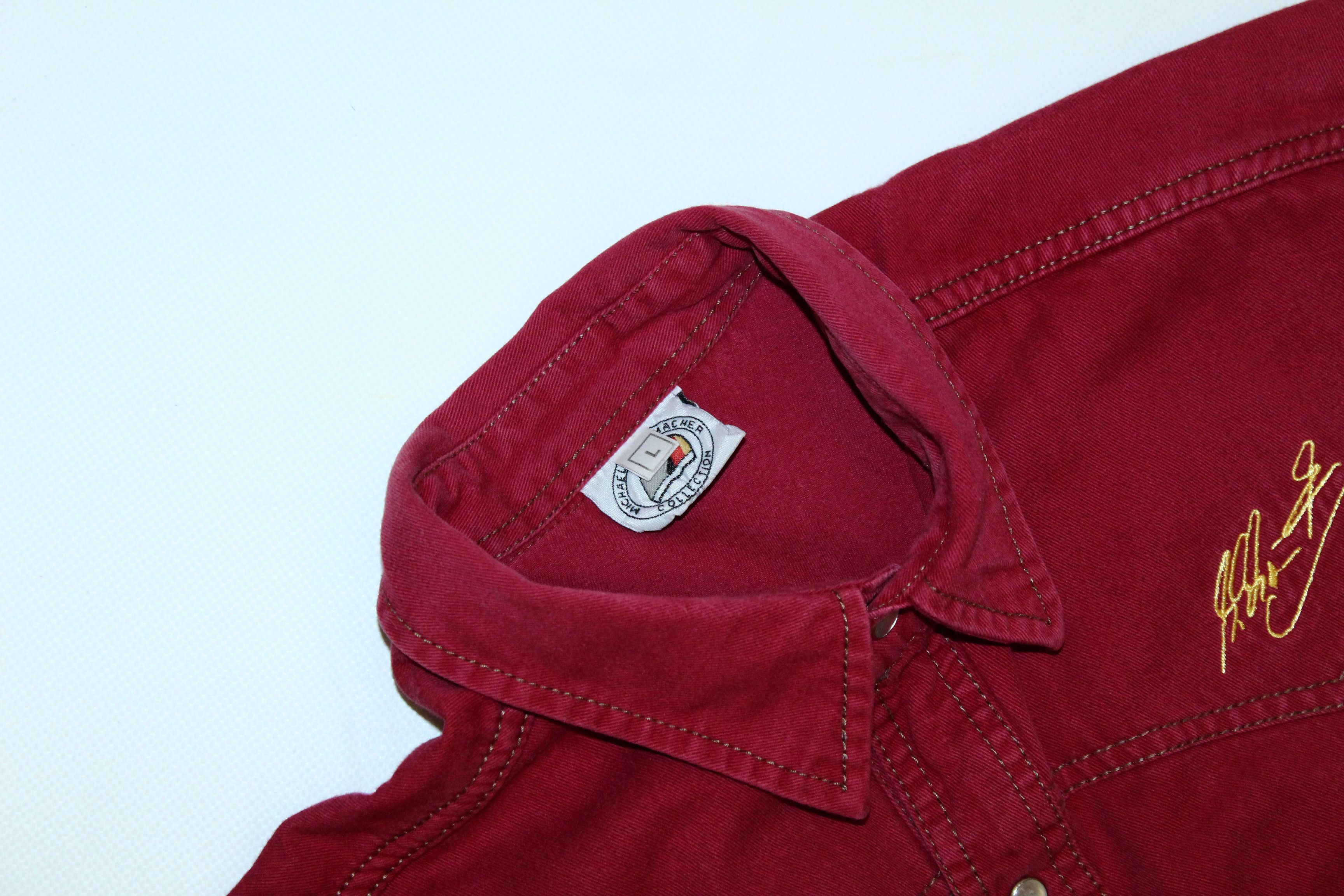 Ferrari 💥 Rare VTG 💥 M. Schumacher World Champion Denim Shirt Size US L / EU 52-54 / 3 - 8 Thumbnail