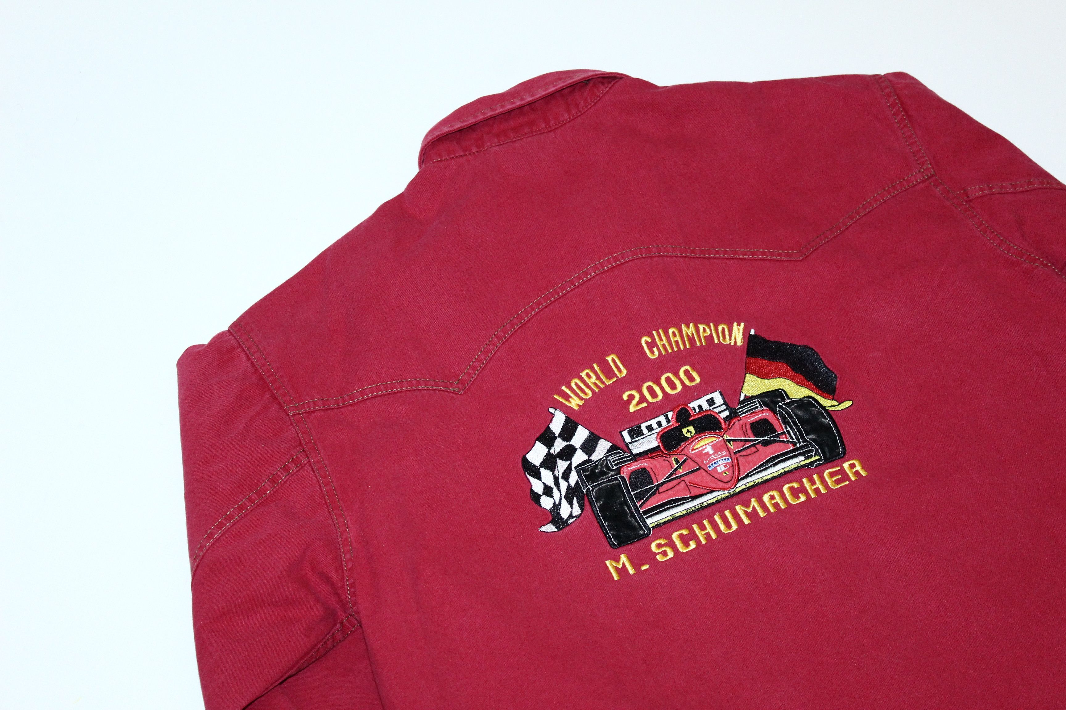 Ferrari 💥 Rare VTG 💥 M. Schumacher World Champion Denim Shirt Size US L / EU 52-54 / 3 - 12 Thumbnail