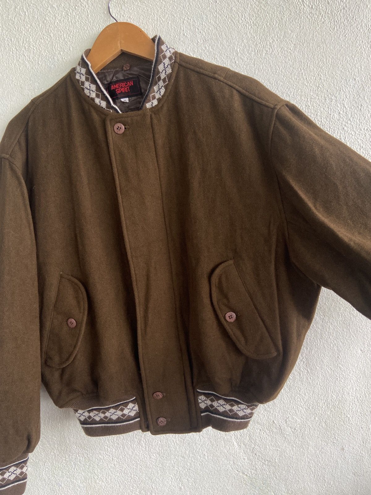 Vintage Vintage American Spirit Wool Bomber Jacket Size US M / EU 48-50 / 2 - 3 Thumbnail
