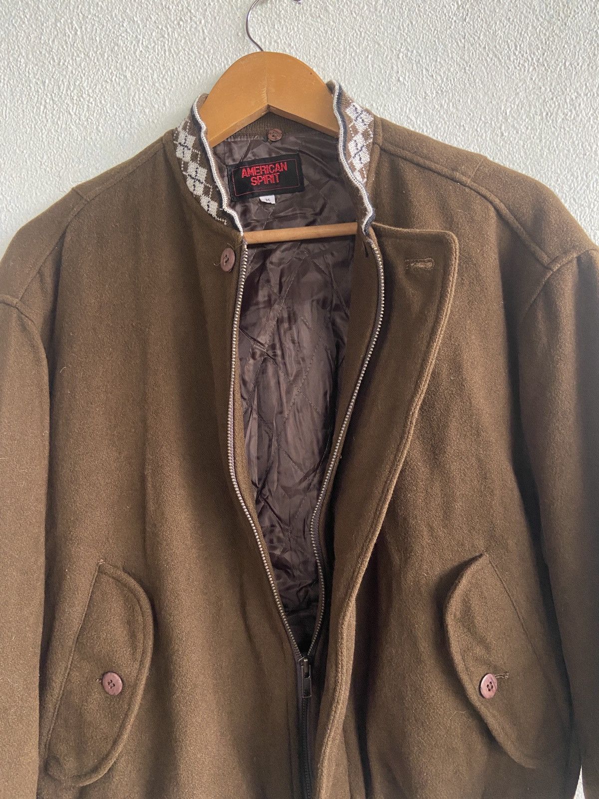 Vintage Vintage American Spirit Wool Bomber Jacket Size US M / EU 48-50 / 2 - 5 Thumbnail