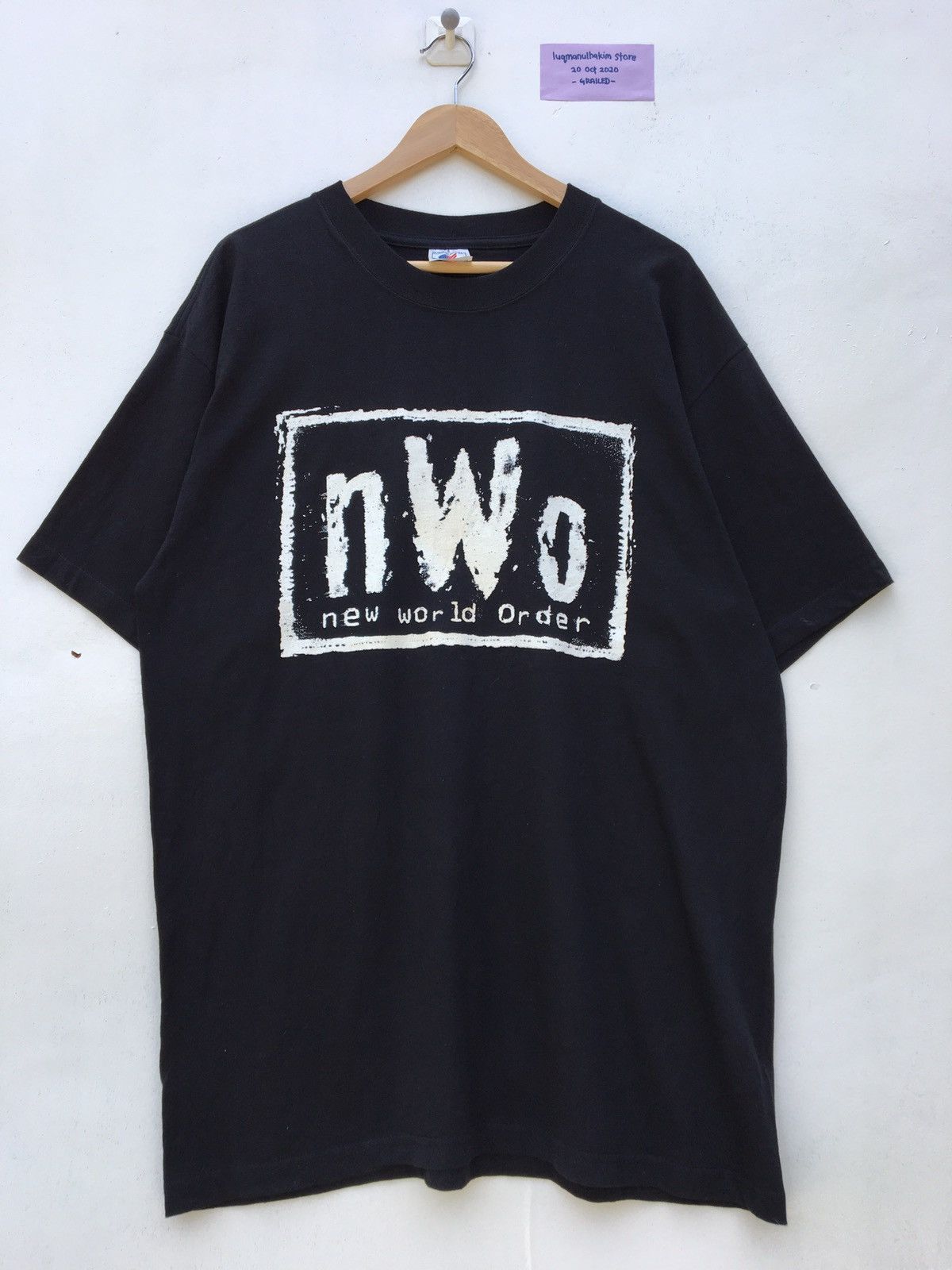 image of Vintage 90's Wrestling - New World Order Big Logo T-Shirt in Black, Men's (Size XL)