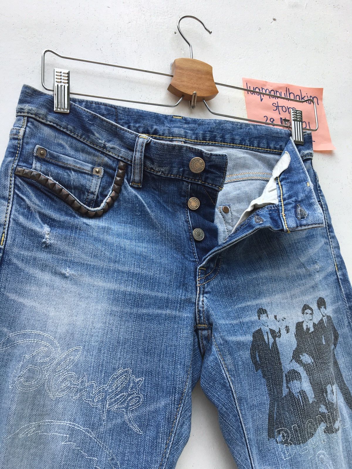Hysteric Glamour Hysteric Blondie Band & Metal Spike Side Pocket Jean Size US 28 / EU 44 - 9 Thumbnail