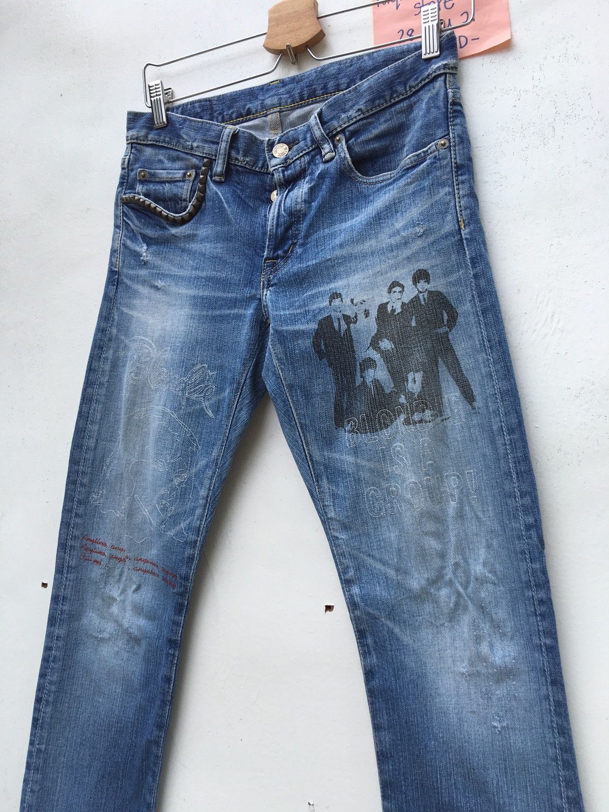 Hysteric Glamour Hysteric Blondie Band & Metal Spike Side Pocket Jean Size US 28 / EU 44 - 6 Thumbnail