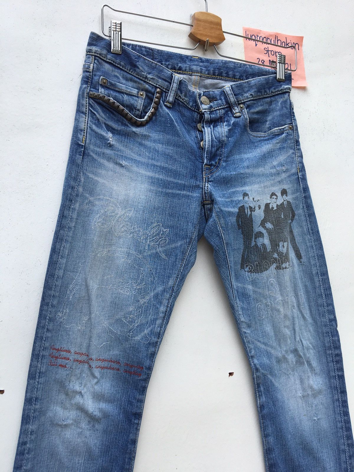 Hysteric Glamour Hysteric Blondie Band & Metal Spike Side Pocket Jean Size US 28 / EU 44 - 5 Thumbnail