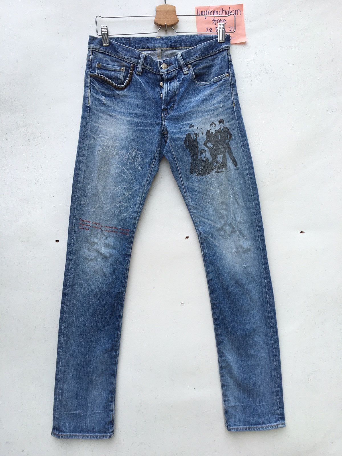 Hysteric Glamour Hysteric Blondie Band & Metal Spike Side Pocket Jean Size US 28 / EU 44 - 2 Thumbnail
