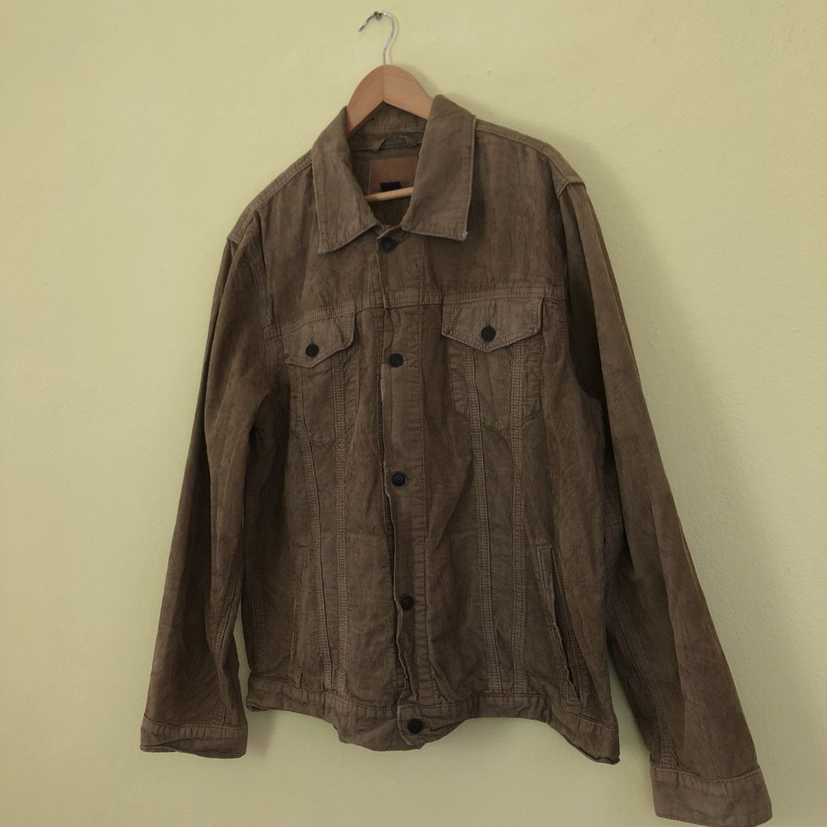 Japanese Brand Light Jacket Full Button Gap Corduroy Size US XL / EU 56 / 4 - 2 Thumbnail