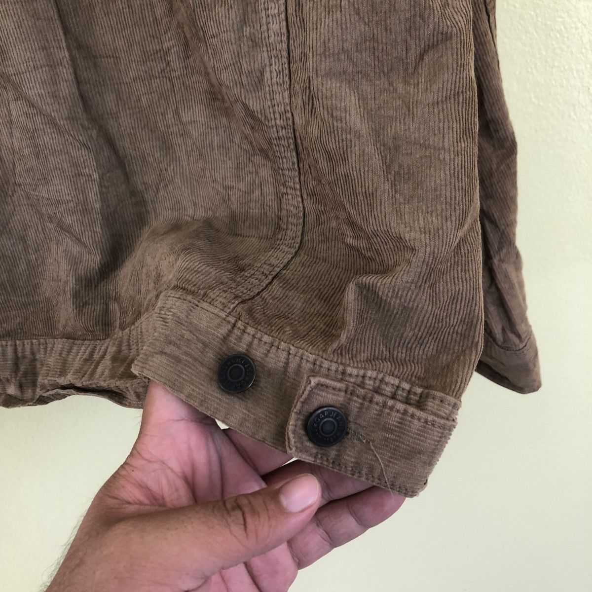 Japanese Brand Light Jacket Full Button Gap Corduroy Size US XL / EU 56 / 4 - 7 Thumbnail