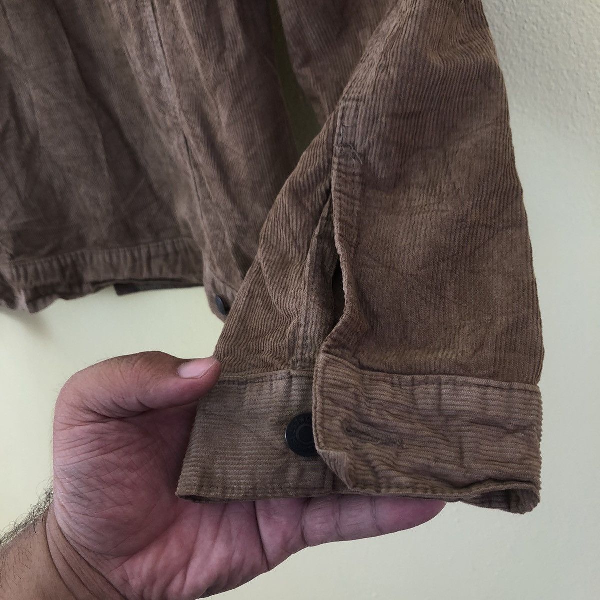 Japanese Brand Light Jacket Full Button Gap Corduroy Size US XL / EU 56 / 4 - 8 Thumbnail