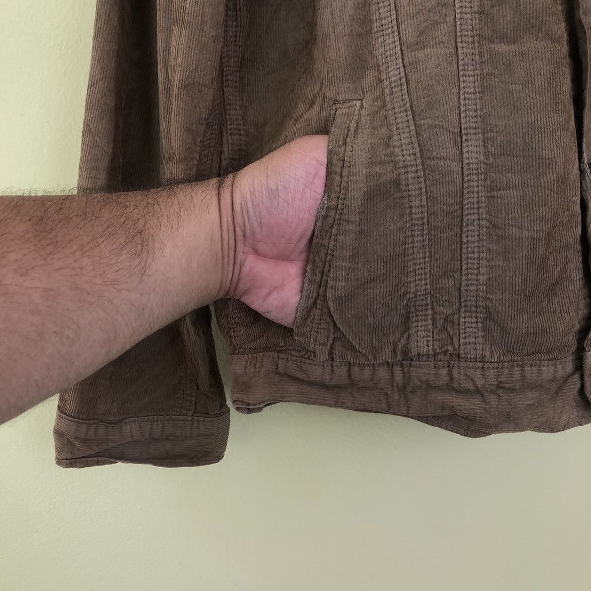 Japanese Brand Light Jacket Full Button Gap Corduroy Size US XL / EU 56 / 4 - 5 Thumbnail