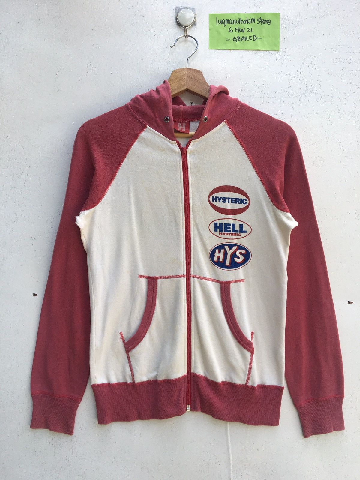 Pre-owned Hysteric Glamour Vintage  Spellout Hoodie In White