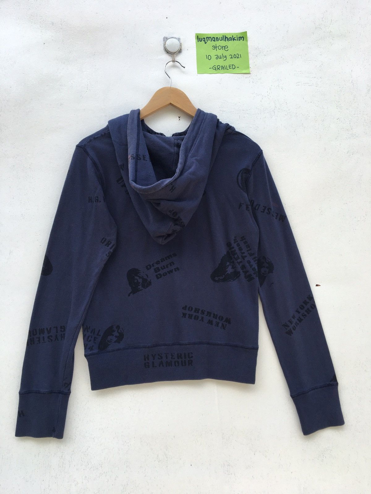 Hysteric Glamour Vintage Rare Hysteric Glamour Half Zip Up Hoodie Size US XS / EU 42 / 0 - 15 Thumbnail