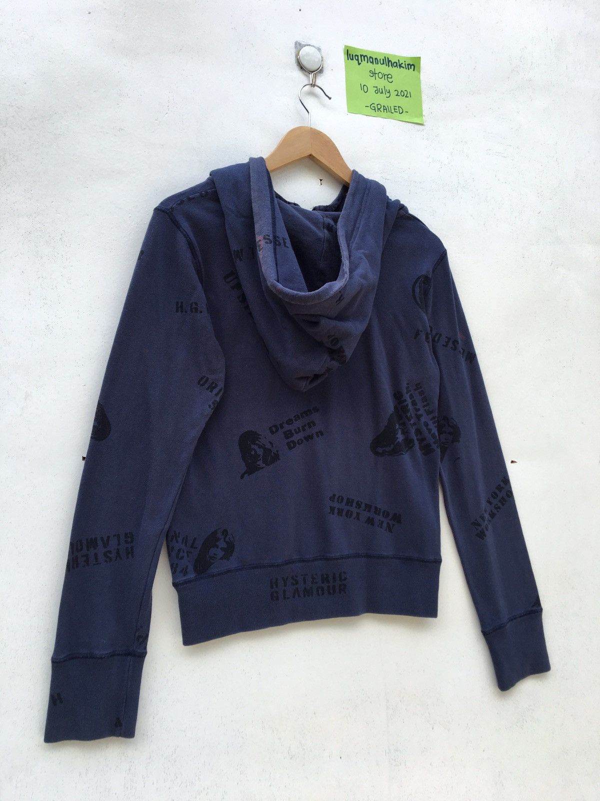 Hysteric Glamour Vintage Rare Hysteric Glamour Half Zip Up Hoodie Size US XS / EU 42 / 0 - 16 Thumbnail