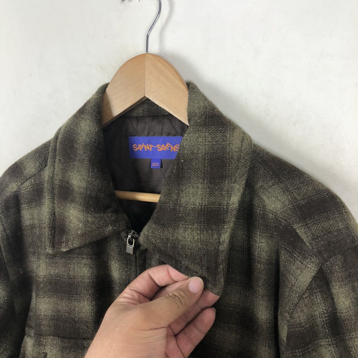 Flannel SAINT-SAENS TARTAN DESIGN ZIPPER FLANNEL JACKET Size US L / EU 52-54 / 3 - 5 Thumbnail