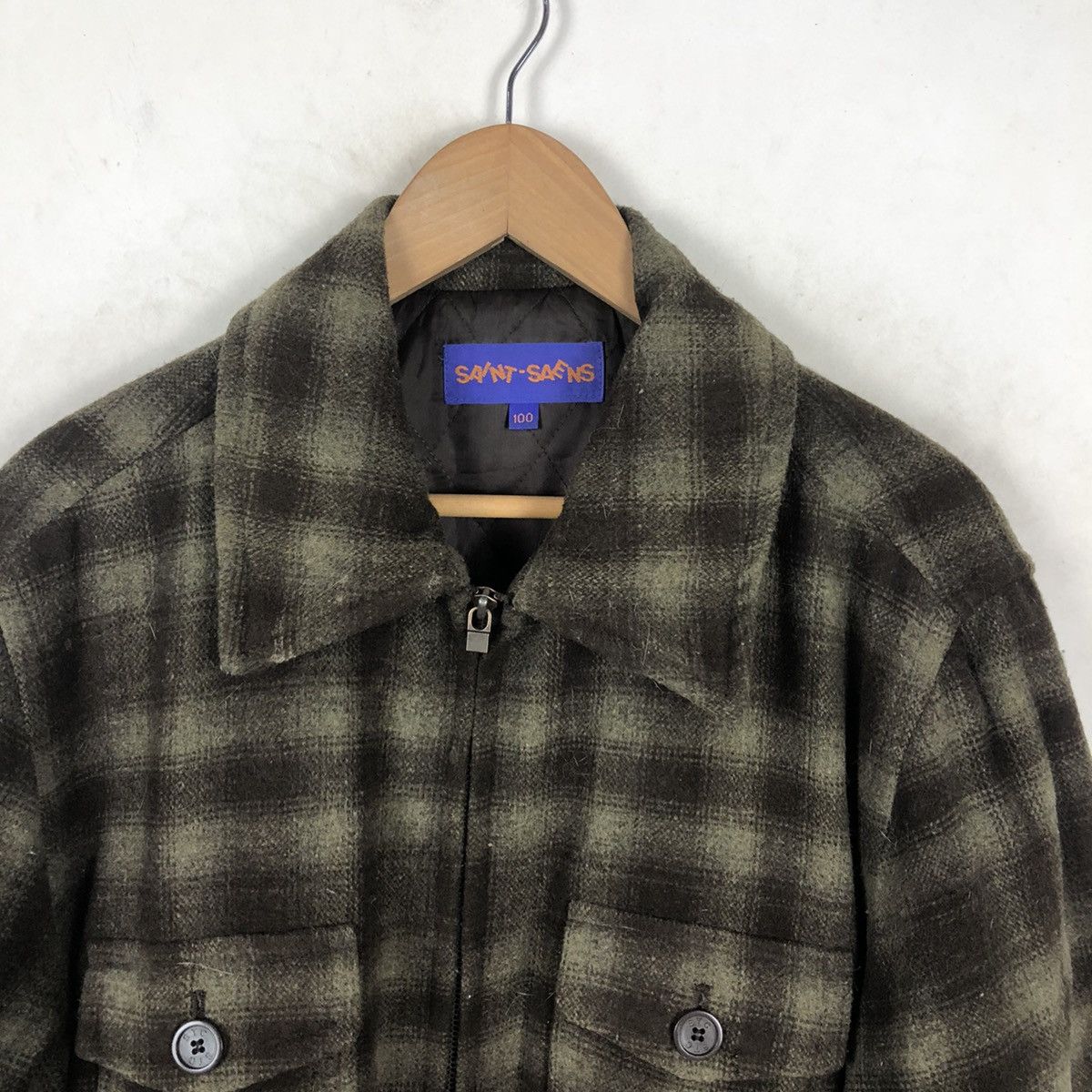Flannel SAINT-SAENS TARTAN DESIGN ZIPPER FLANNEL JACKET Size US L / EU 52-54 / 3 - 2 Thumbnail