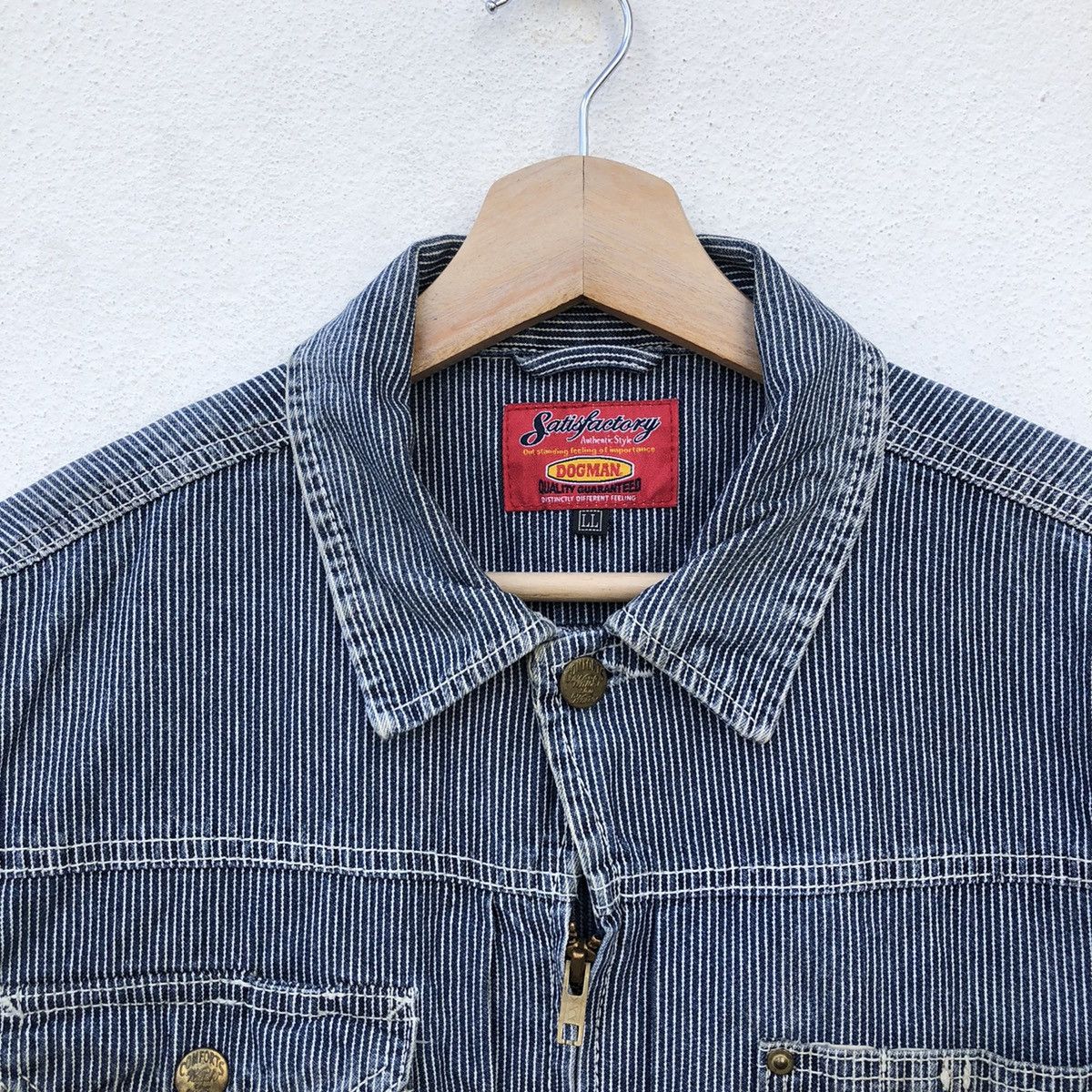Japanese Brand VINTAGE DOGMAN DENIM JACKET STRIPE WORKER WEAR Size US L / EU 52-54 / 3 - 9 Thumbnail