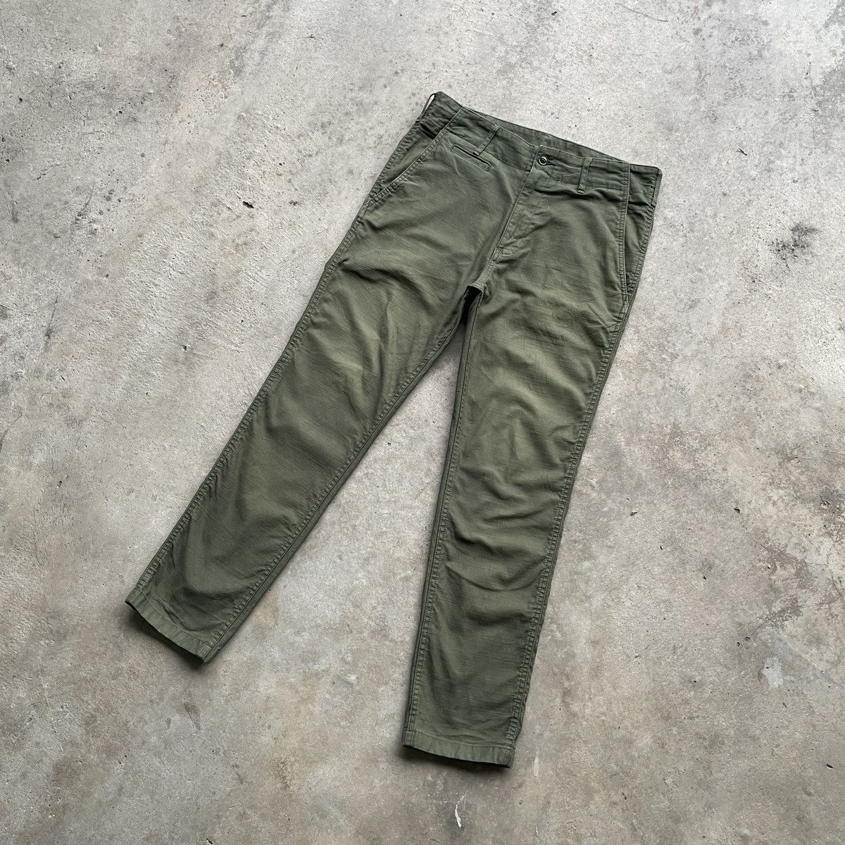 Japanese Brand Vintage Ship Jet Blue Trousers Green Casual Pants W30 Size US 30 / EU 46 - 1 Thumbnail