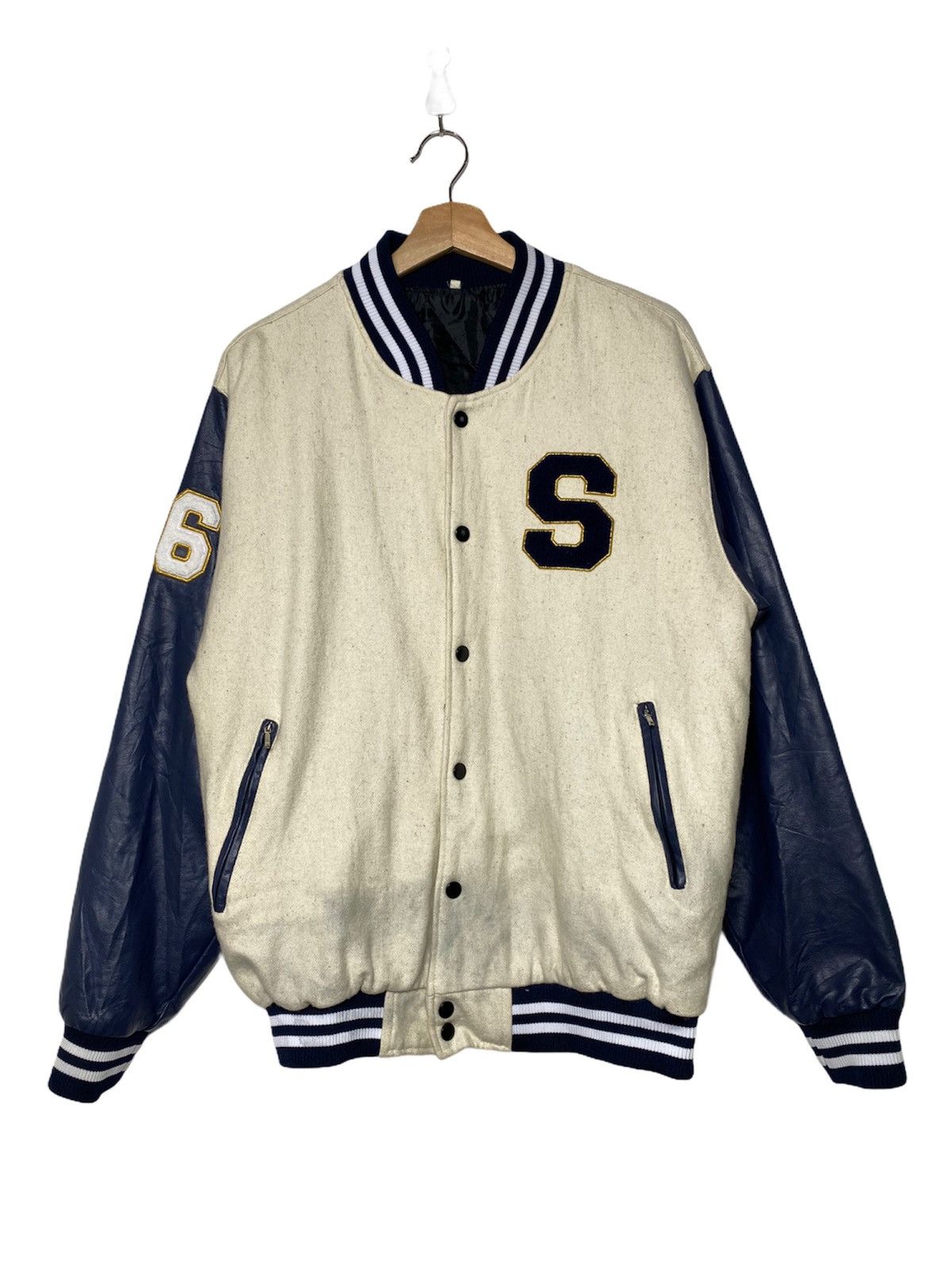 Vintage XX Vintage Korea Varsity Leather Jacket Size US L / EU 52-54 / 3 - 1 Thumbnail