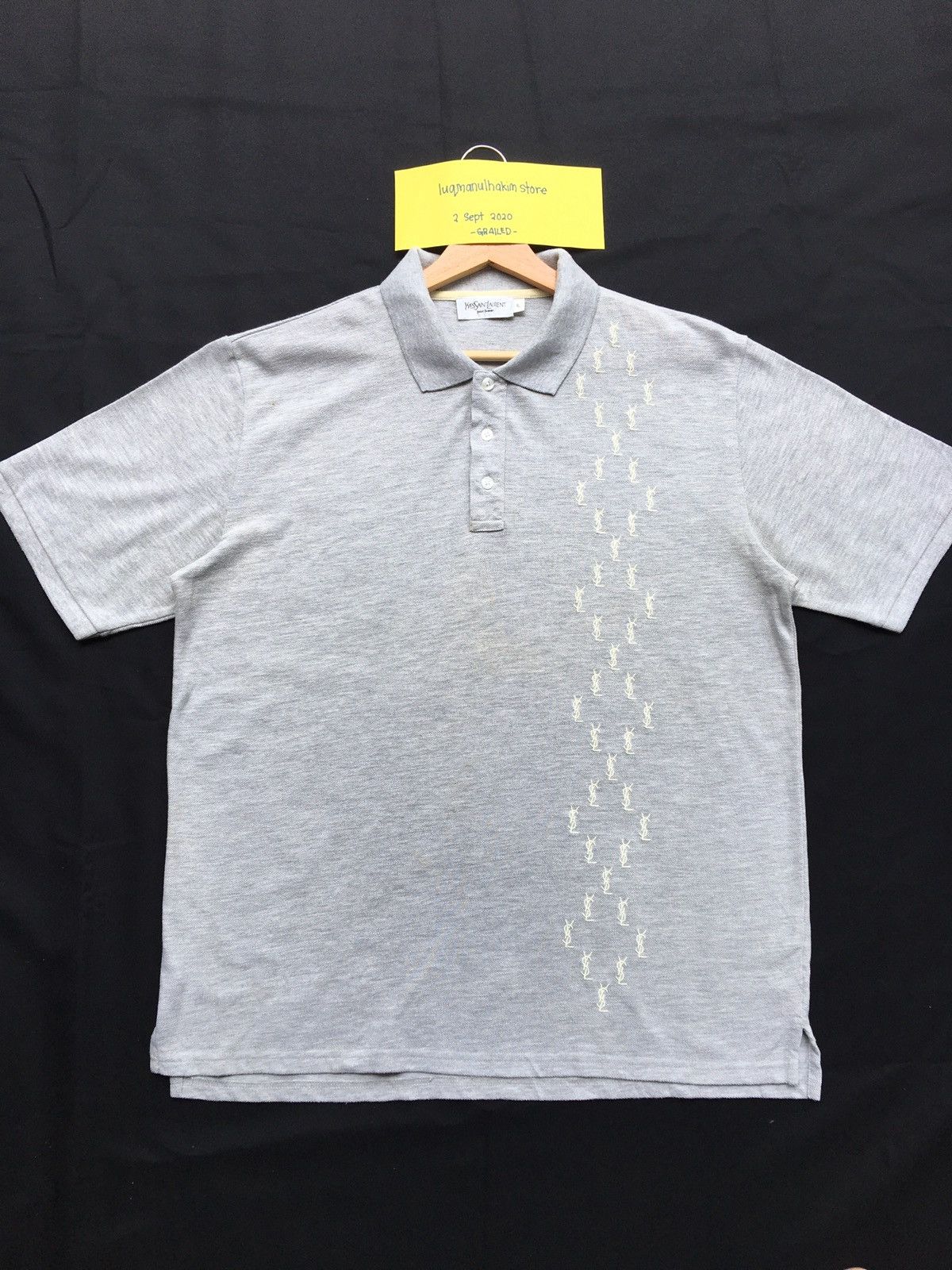 Yves Saint Laurent YSL Yves Saint Laurent Multi logos Polo Shirt Size US XL / EU 56 / 4 - 2 Thumbnail