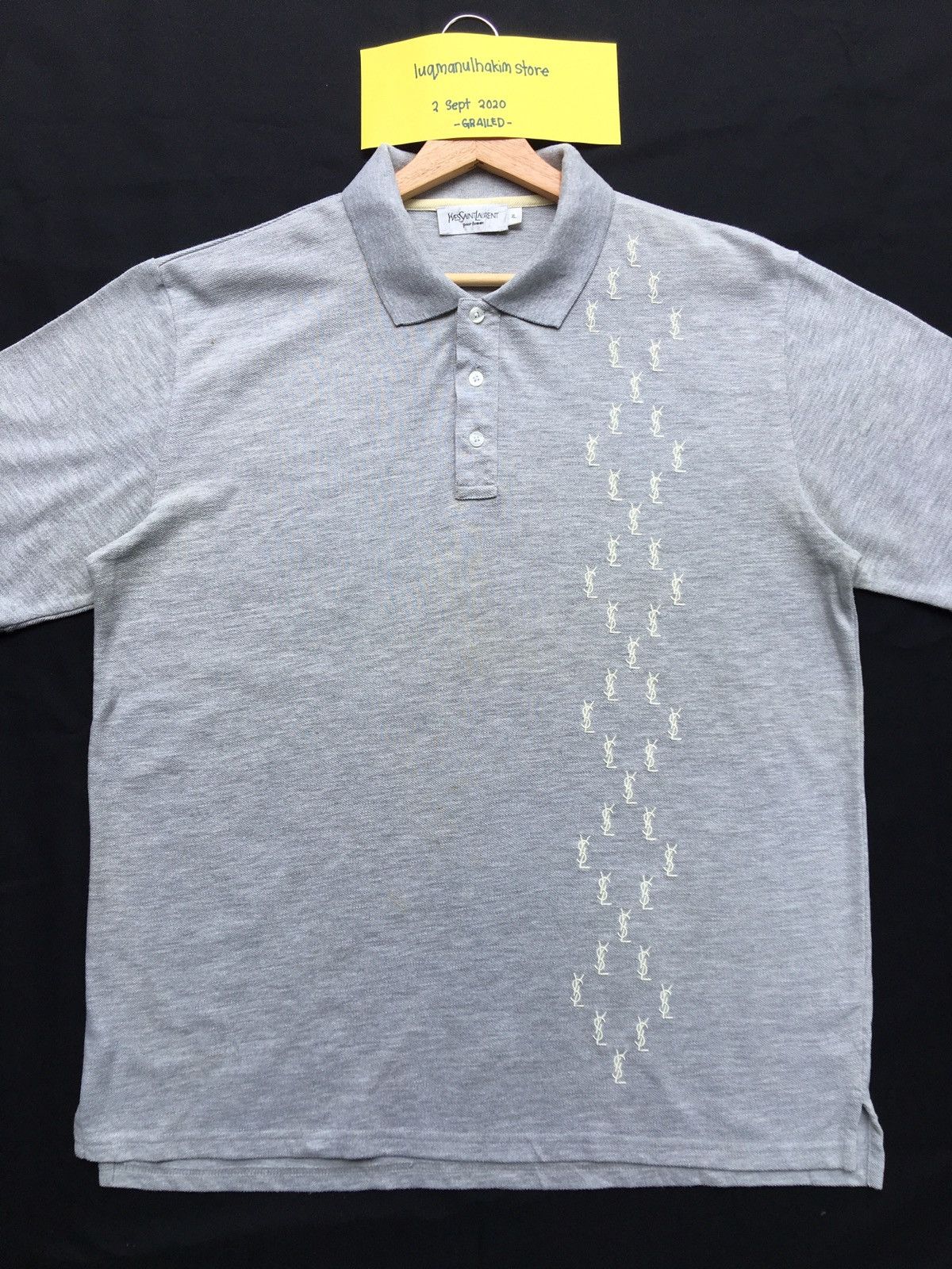 Yves Saint Laurent YSL Yves Saint Laurent Multi logos Polo Shirt Size US XL / EU 56 / 4 - 3 Thumbnail