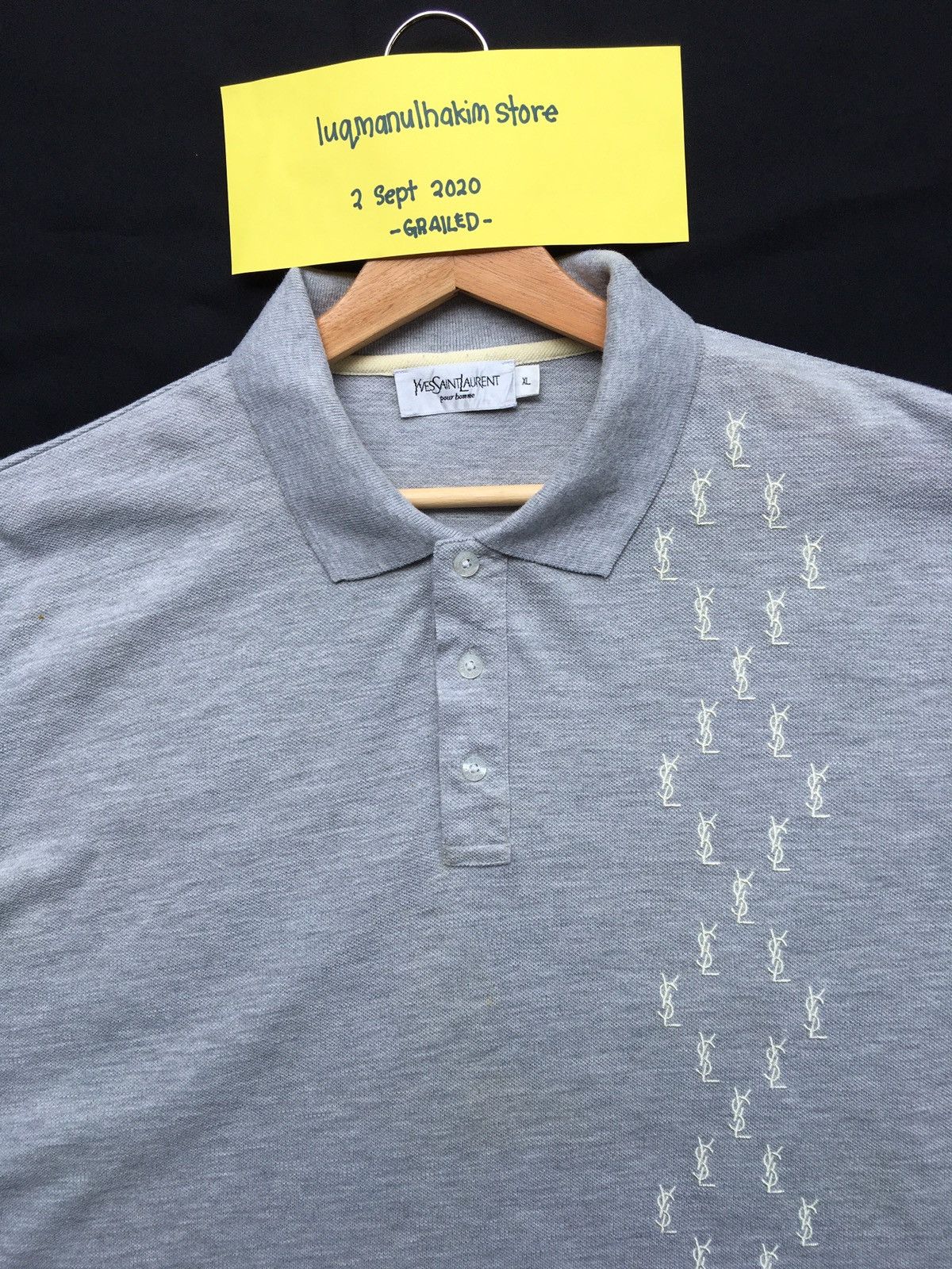 Yves Saint Laurent YSL Yves Saint Laurent Multi logos Polo Shirt Size US XL / EU 56 / 4 - 8 Thumbnail
