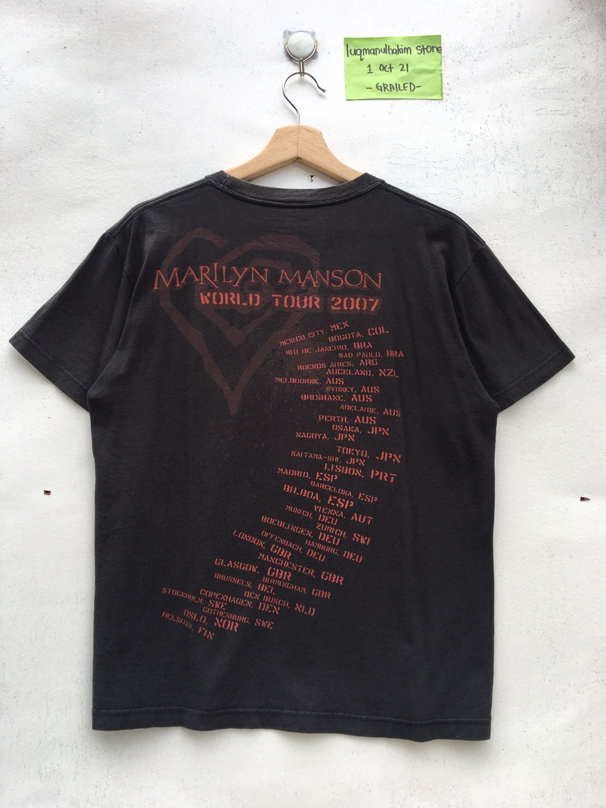 Band Tees Vtg Marilyn Manson World Tour MM Logo Tee Size US M / EU 48-50 / 2 - 8 Thumbnail