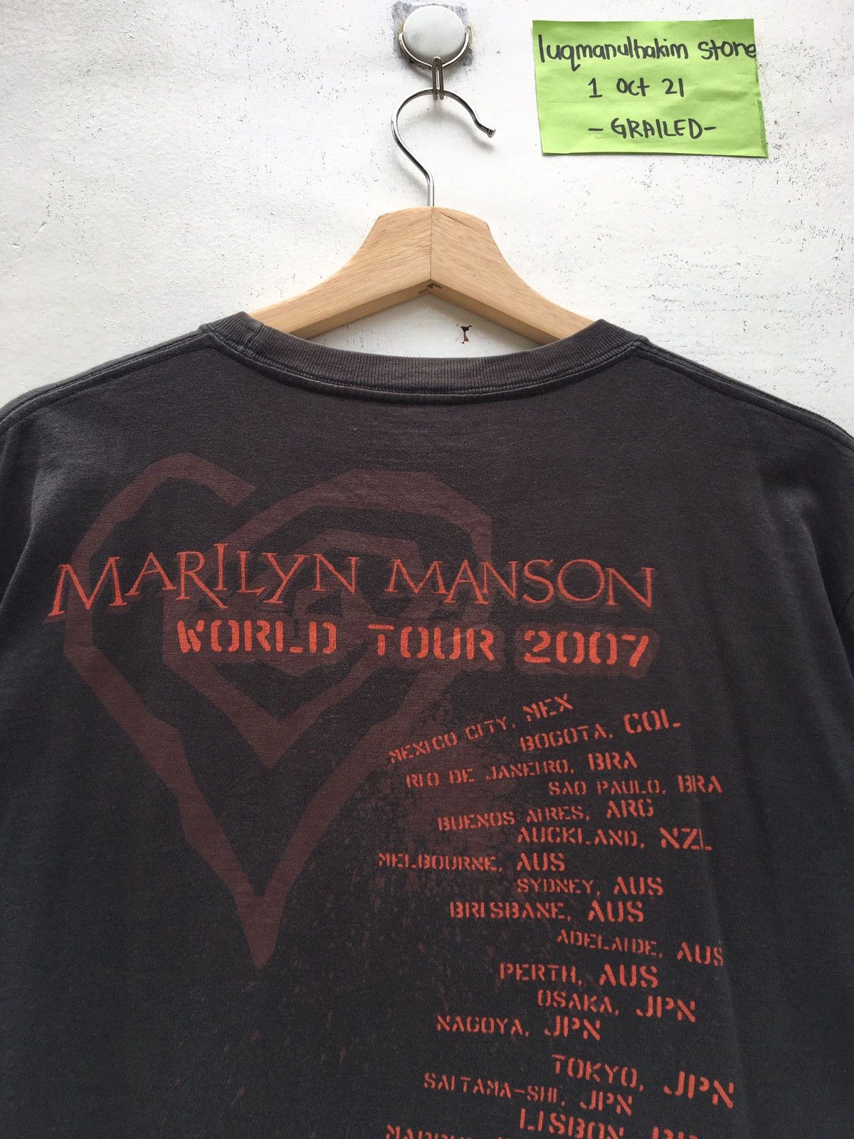 Band Tees Vtg Marilyn Manson World Tour MM Logo Tee Size US M / EU 48-50 / 2 - 12 Thumbnail