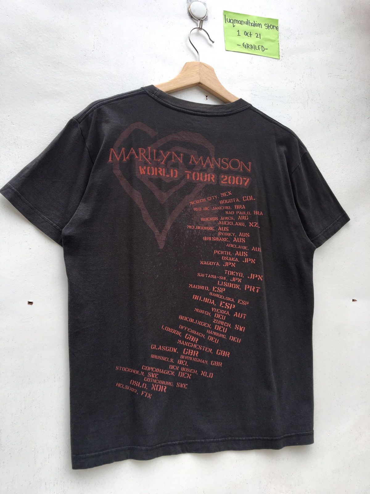 Band Tees Vtg Marilyn Manson World Tour MM Logo Tee Size US M / EU 48-50 / 2 - 9 Thumbnail
