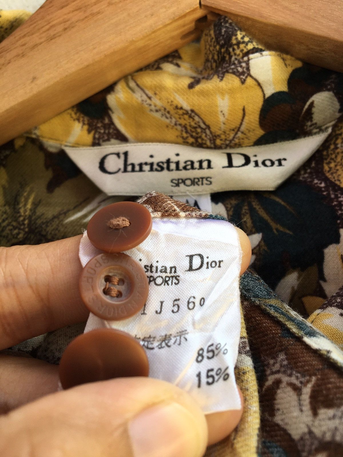 Christian Dior Monsieur Vintage Christian Dior Sport Floral All Over Shirt Size US M / EU 48-50 / 2 - 12 Thumbnail