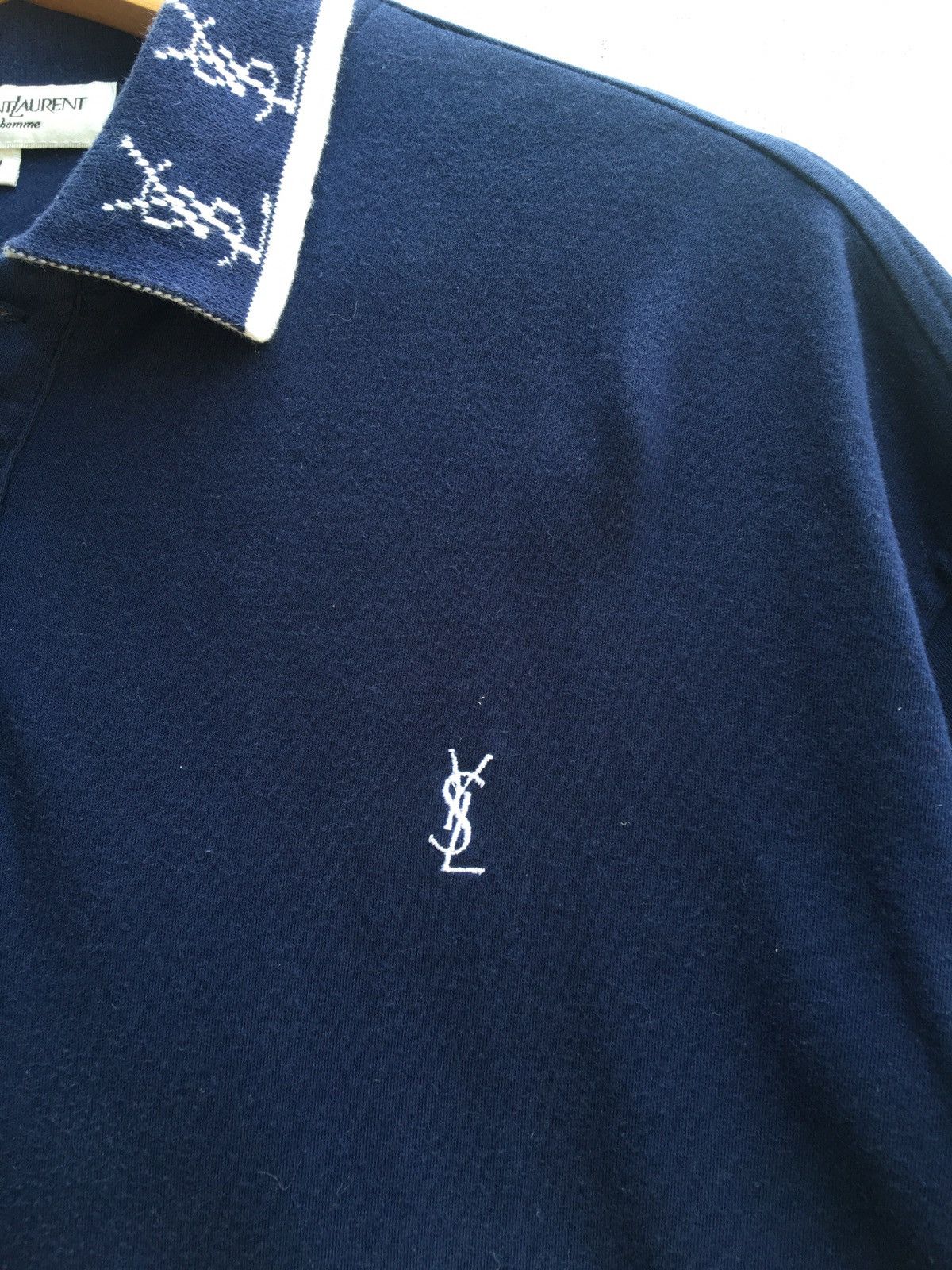 Yves Saint Laurent Vintage YSL Yves Saint Laurent Spellout Polo Shirt Size US M / EU 48-50 / 2 - 8 Thumbnail