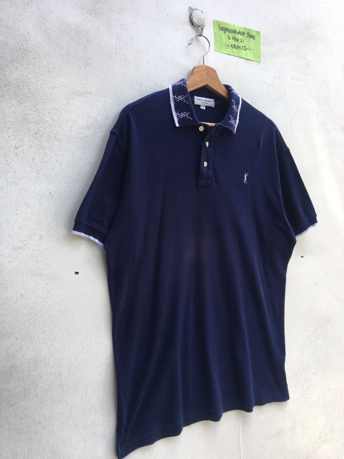 Yves Saint Laurent Vintage YSL Yves Saint Laurent Spellout Polo Shirt Size US M / EU 48-50 / 2 - 3 Thumbnail